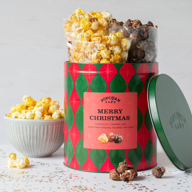 Merry Christmas Popcorn Gift Tin - Popcorn Shed