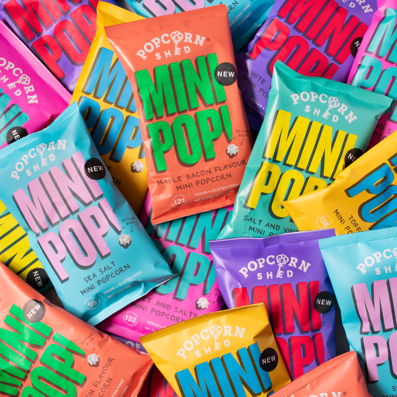 Mini Pop!® Salt & Vinegar - 6 x Single Serve Bags - Popcorn Shed