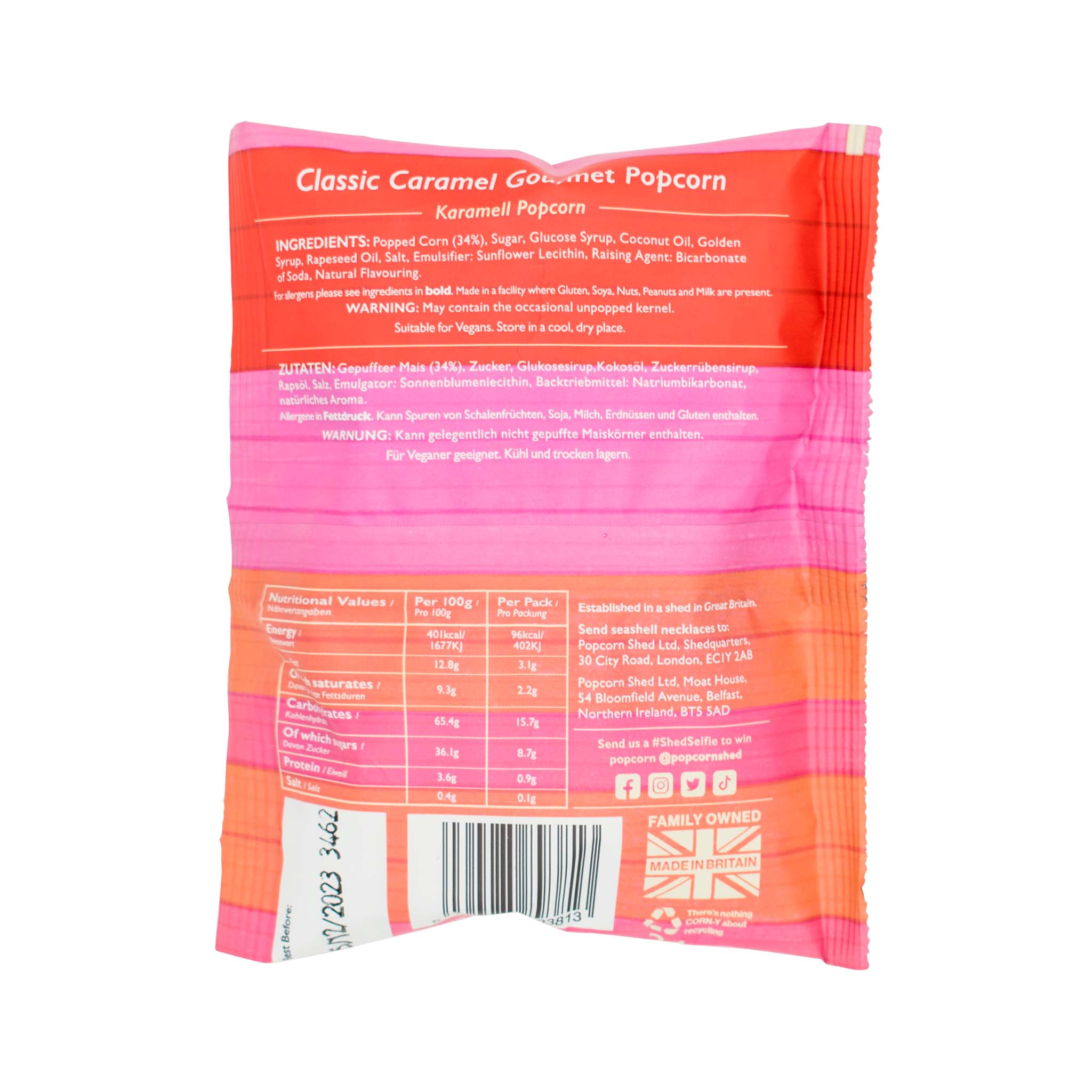 Classic Caramel Popcorn Snack Packs - Popcorn Shed