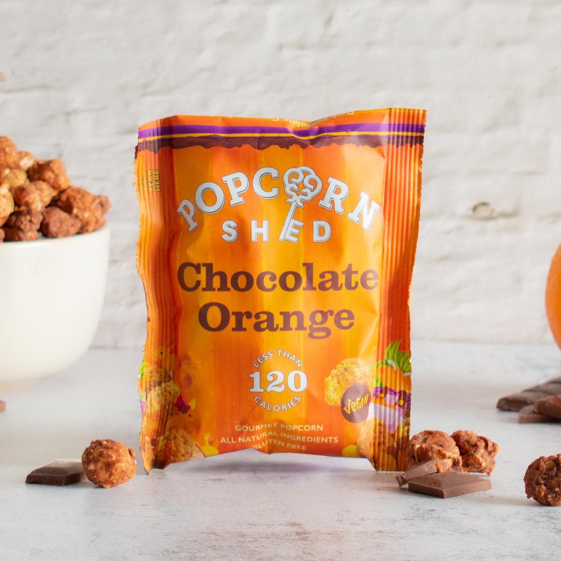 Chocolate Orange Popcorn Snack Pack - Popcorn Shed