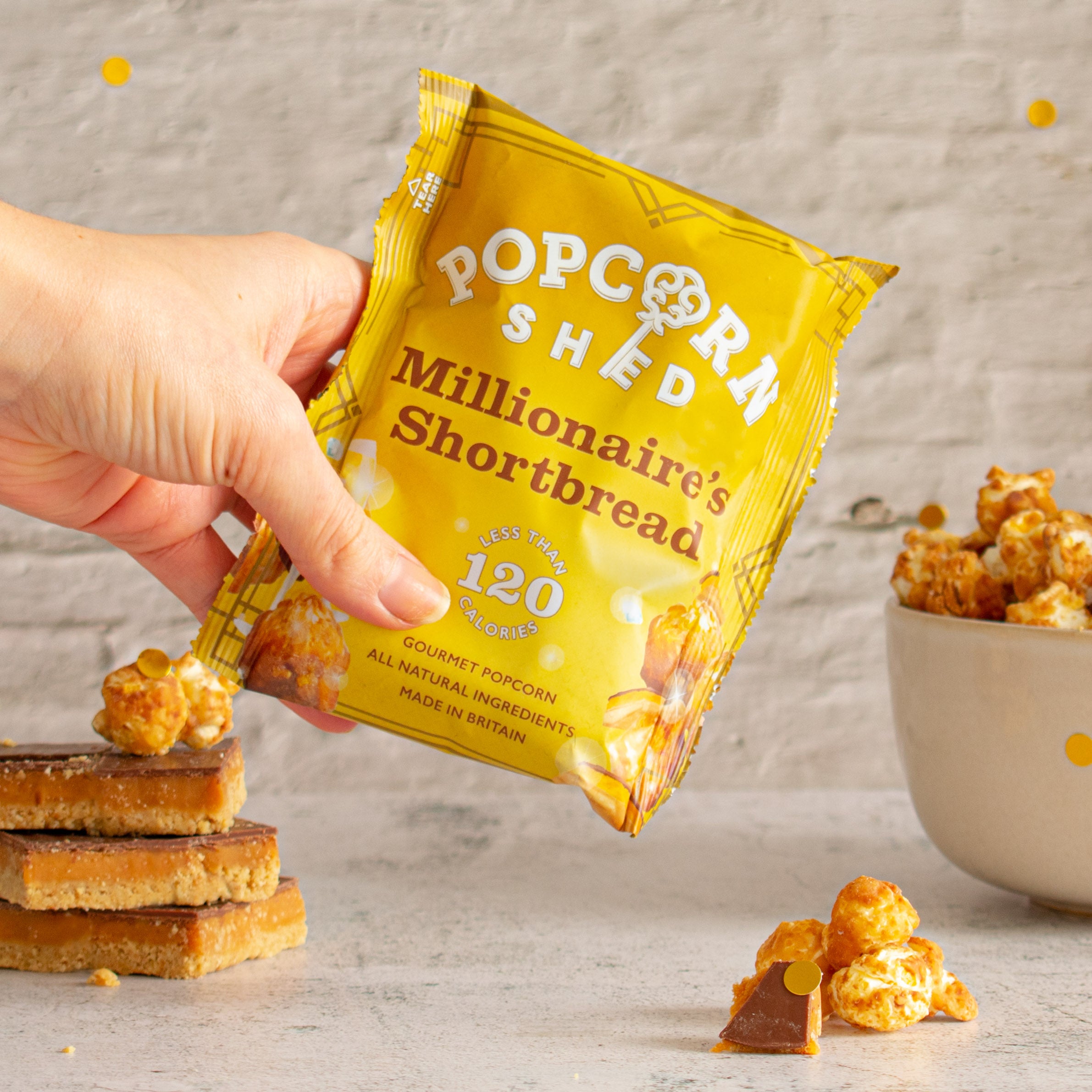 Millionaire's Shortbread Popcorn Snack Packs - Popcorn Shed