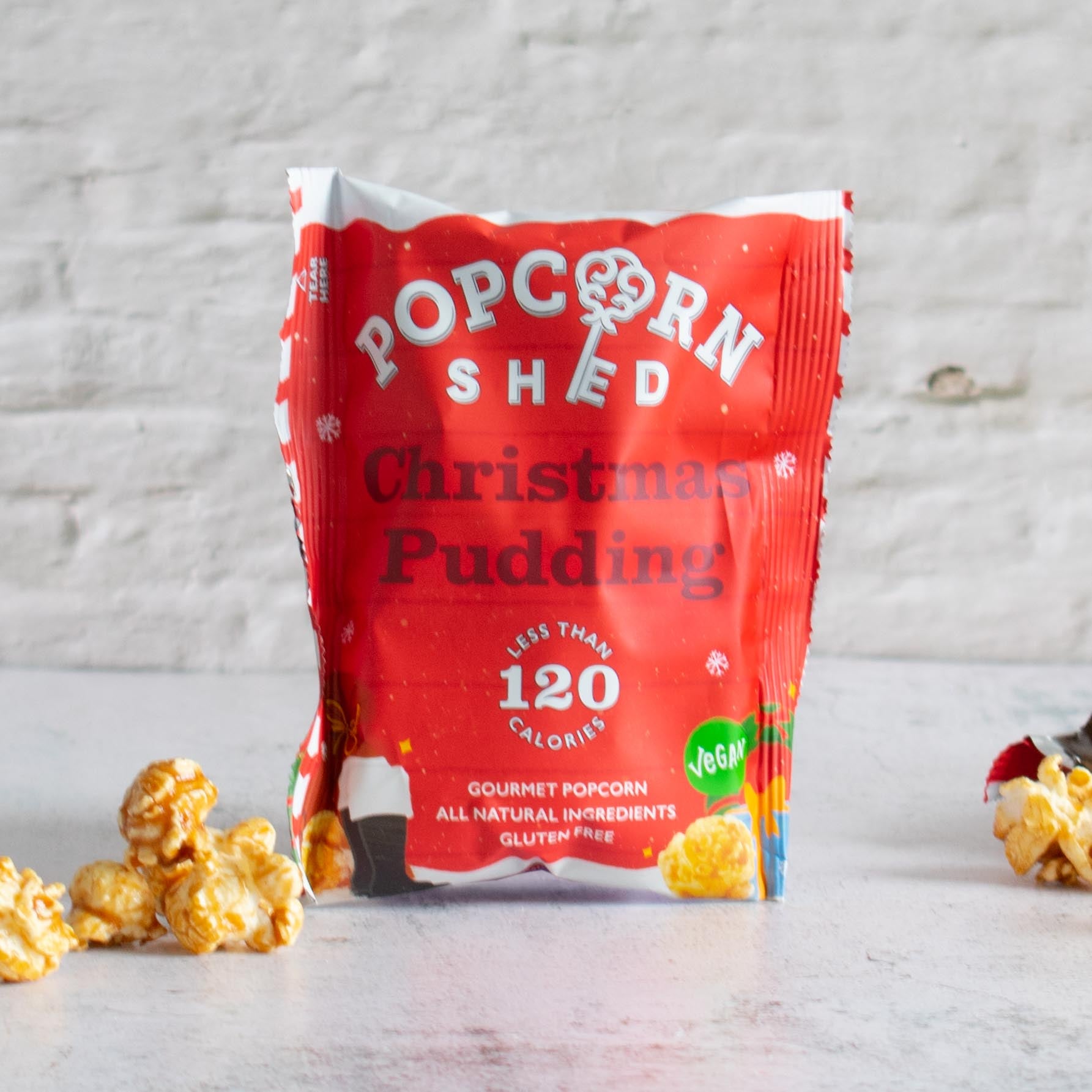 Christmas Pudding Popcorn Snack Packs - Popcorn Shed