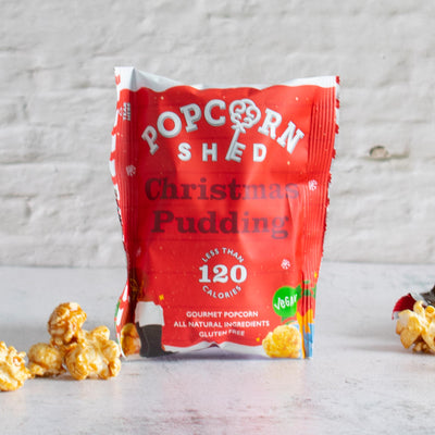 Christmas Pudding Popcorn Snack Packs - Popcorn Shed