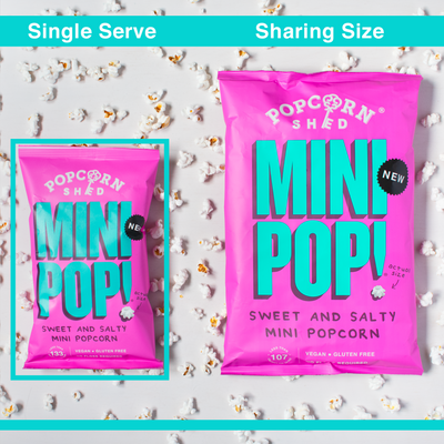 Mini Pop!® Sweet & Salty - 6 x Single Serve Bags - Popcorn Shed