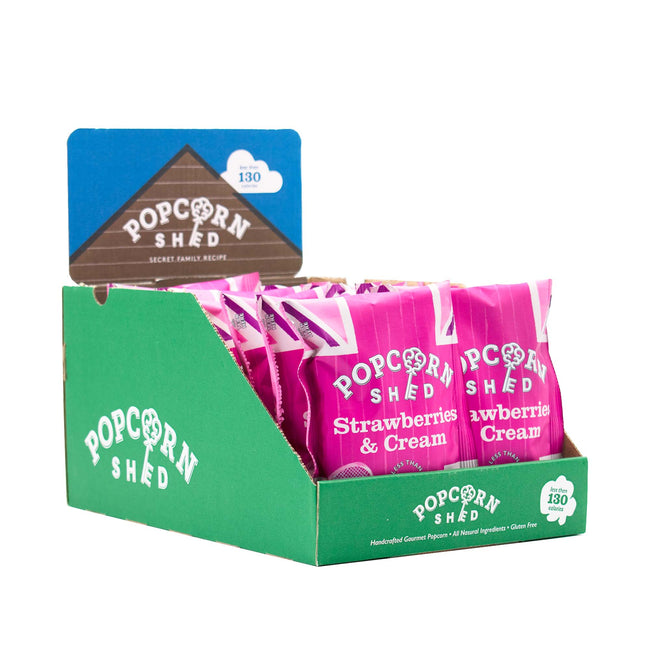Strawberries & Cream Popcorn Snack Packs - Popcorn Shed