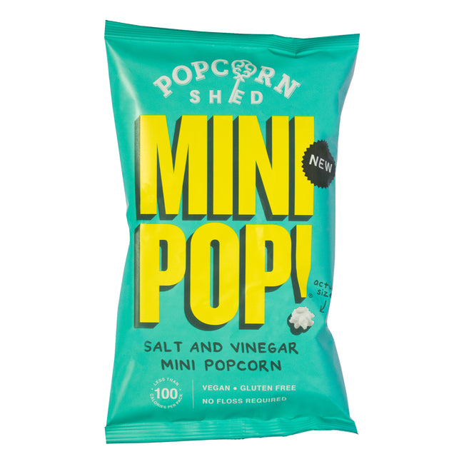 Mini Pop!® Vegan Salt & Vinegar Popcorn - Single Serve Bags - Popcorn Shed