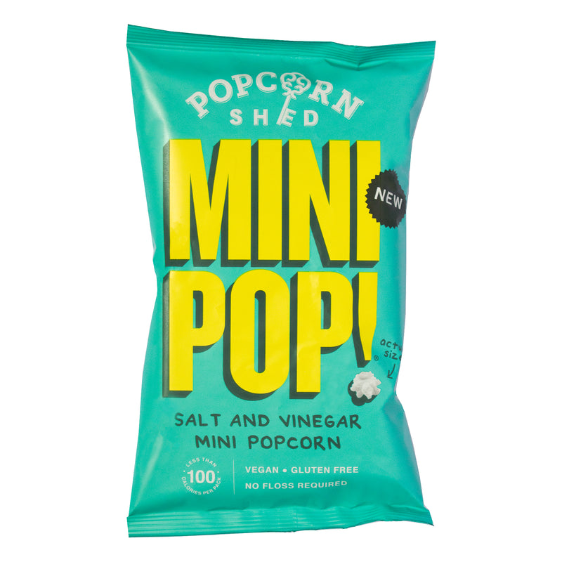 Mini Pop!® Vegan Salt & Vinegar Popcorn - Single Serve Bags - Popcorn Shed