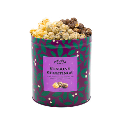 Season's Greetings Popcorn Gift Tin - Popcorn Shed