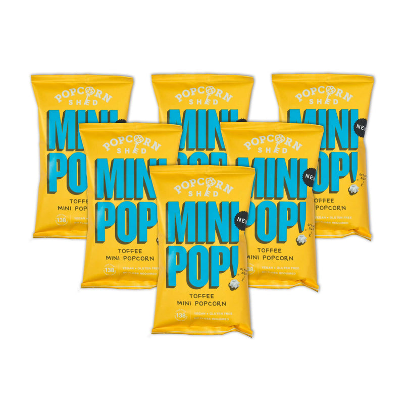 Mini Pop!® Toffee - 6 x Single Serve Bags - Popcorn Shed
